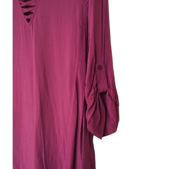 TORRID Challis Strappy Front Pullover Top Sz 1 - Picture 2 of 7